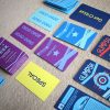 Peek Two cards arranged on a table